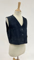 Gilet in suede blu