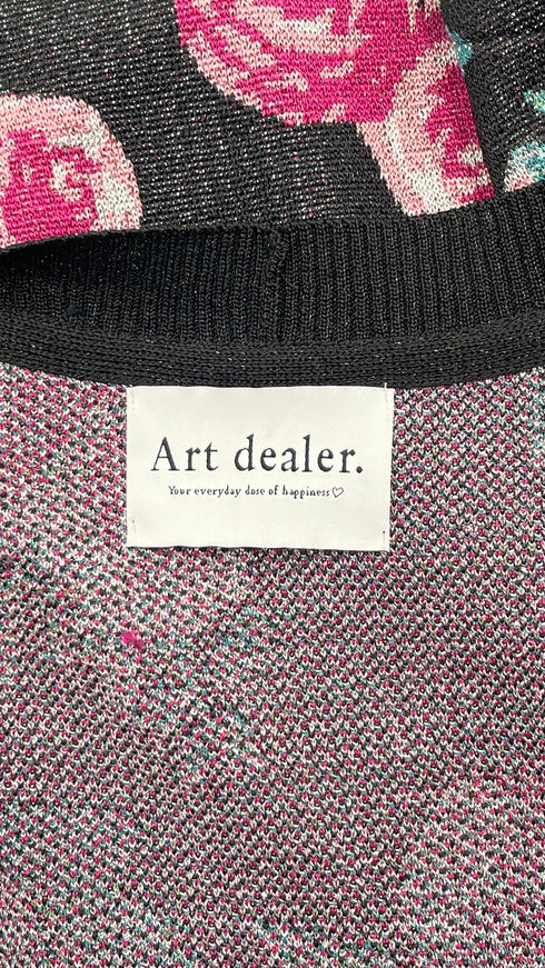 Cardigan a fiori lurex