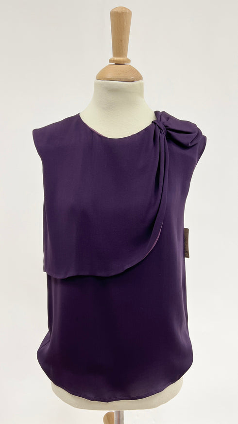 Top in seta viola