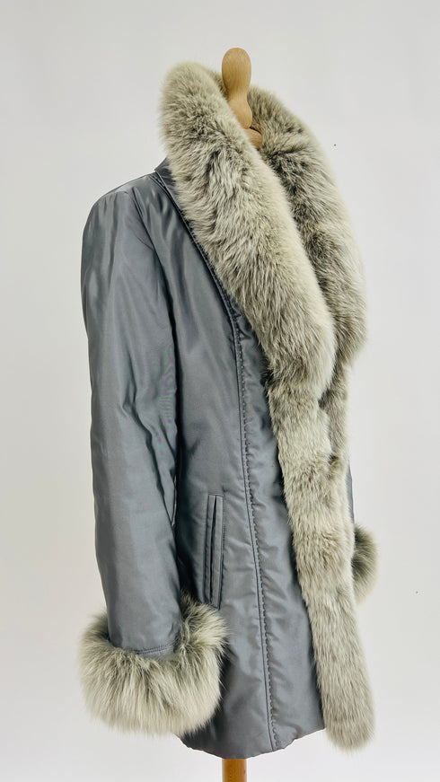 Piumino argento metallizzato