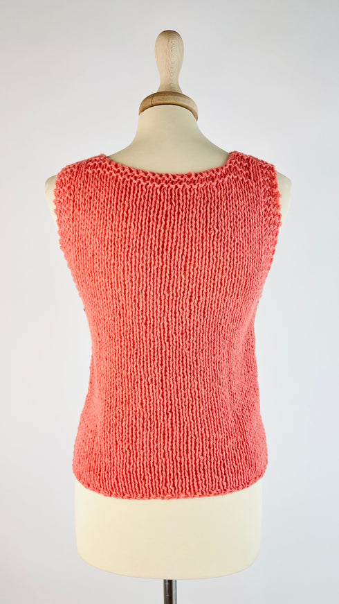 Smanicato in maglia con treccia