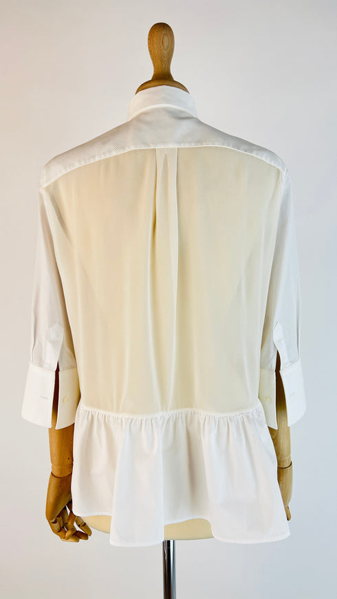 Camicia bianca in cotone-seta