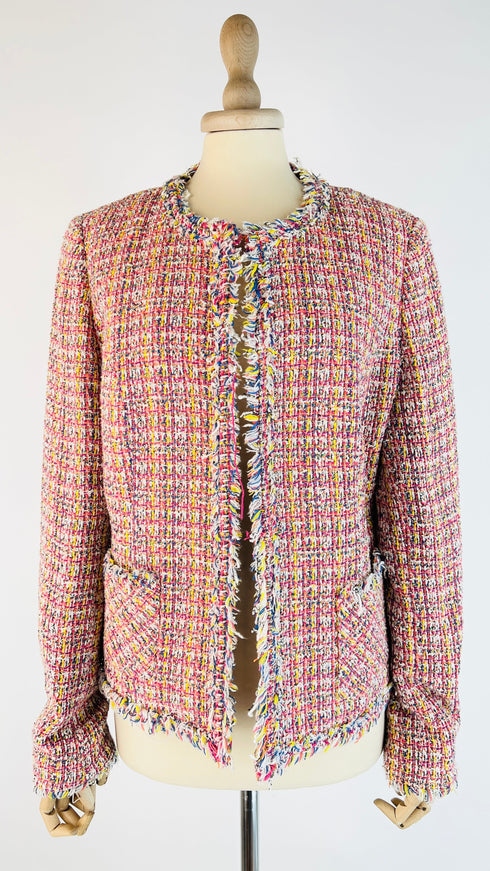Giacca in tweed sfrangiato