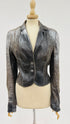 Blazer in pelle metalizzata vintage