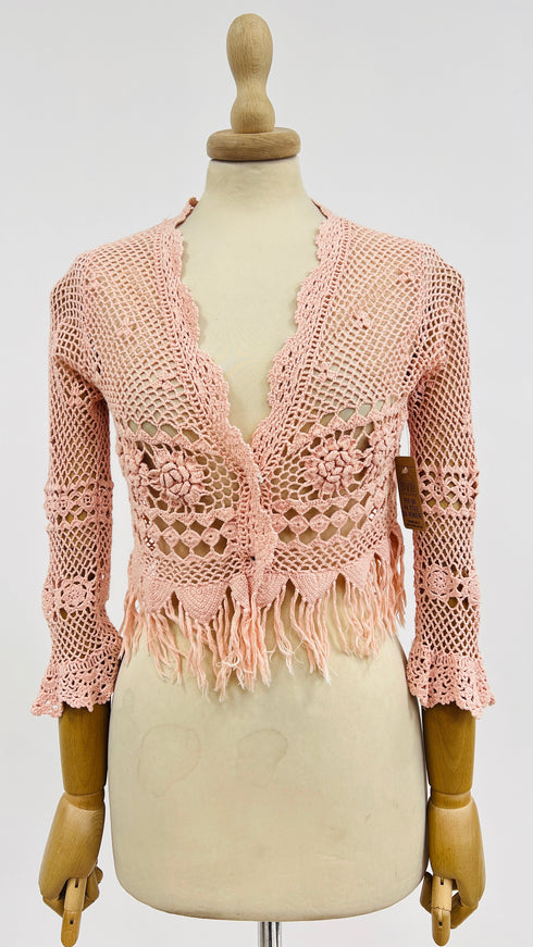 Cardigan crochet cropped