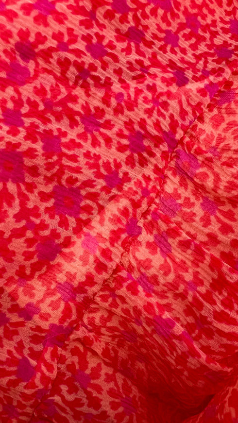 Abito corto balze fiori