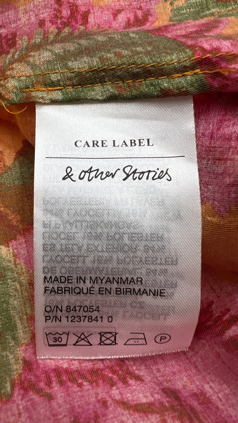 Blusa girocollo a fiori