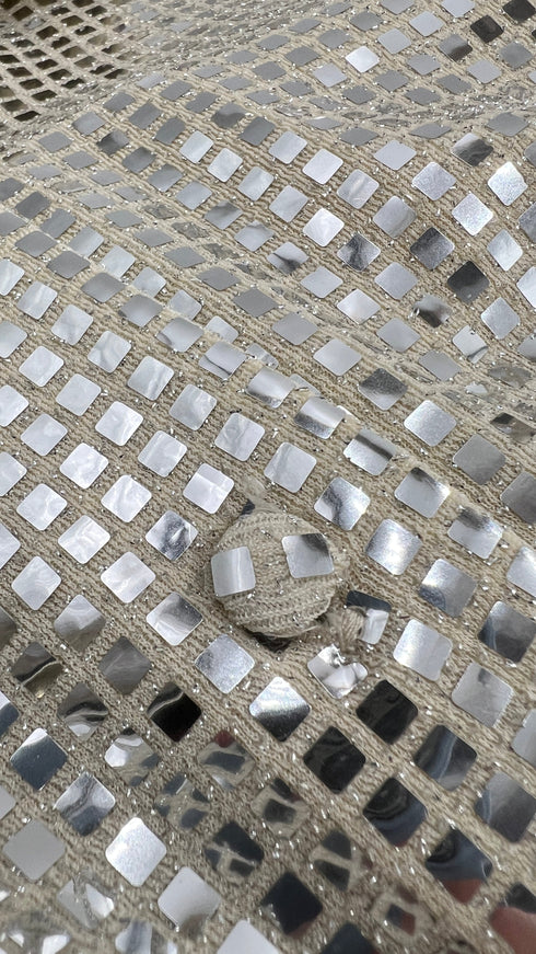 Chemisier laminato argento