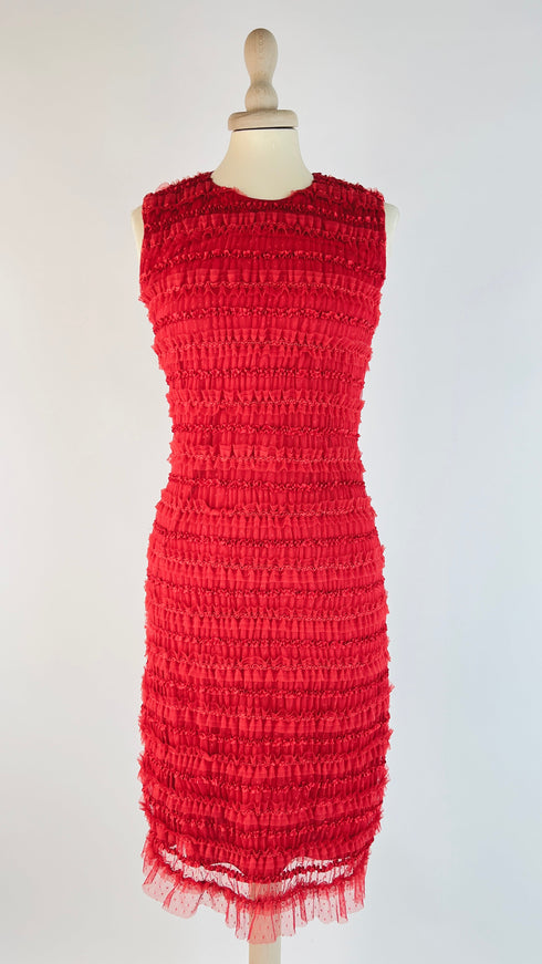 Abito corto con ruches