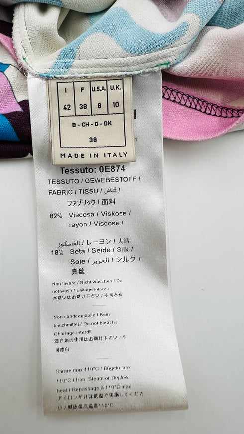 Abito corto in jersey stampato