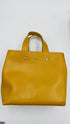 Borsa a mano in pelle gialla