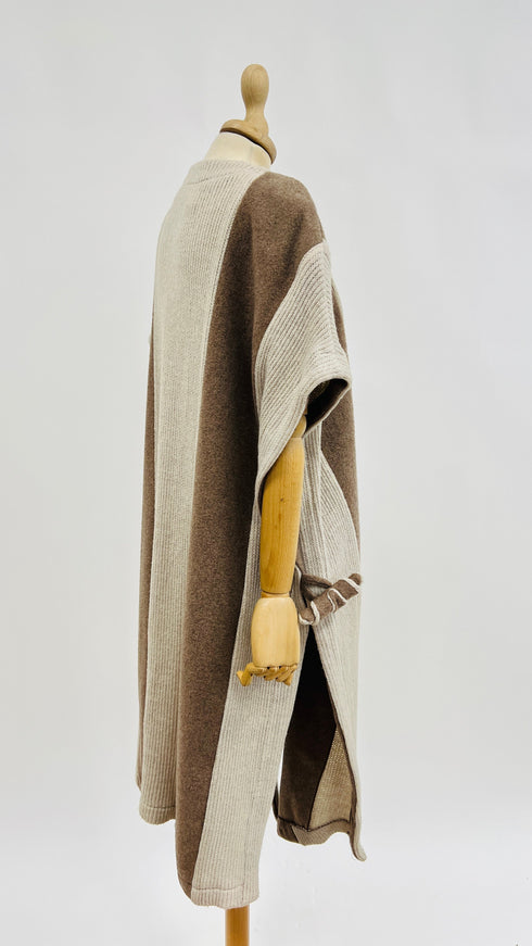 Poncho oversized maglia