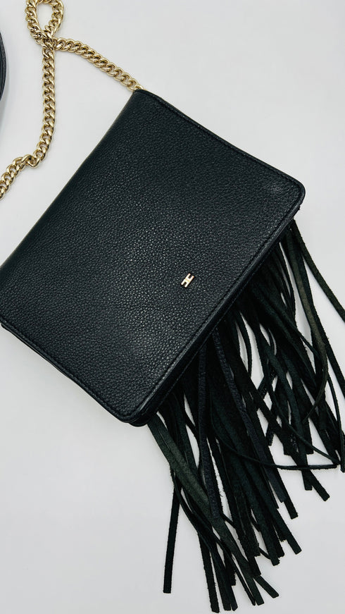 Borsa a tracolla con frange