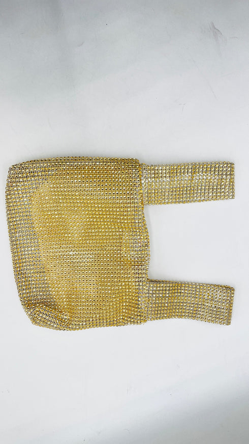Borsa in strass dorati
