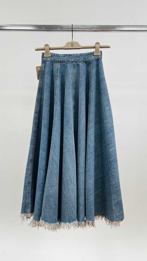 Gonna lunga in denim