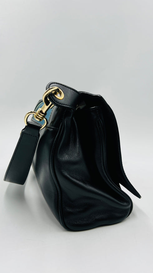 Borsa nera color-block