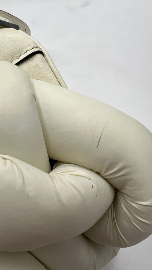 Borsa bianca intrecciata