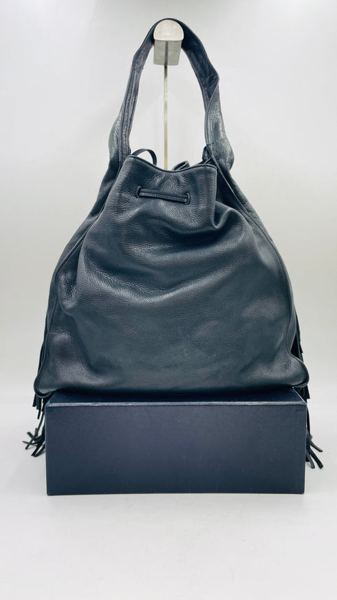 Borsa a spalla con frange