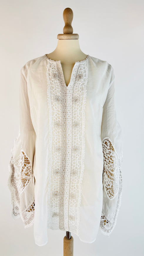 Kaftano inserti in pizzo