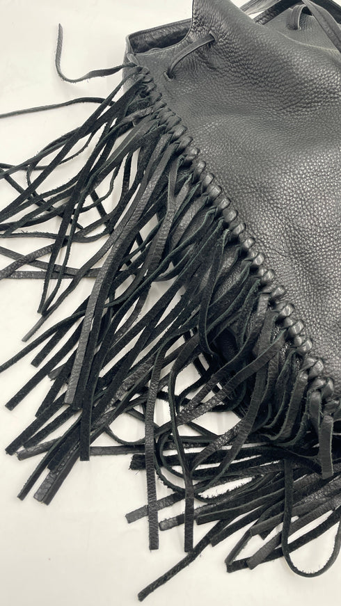 Borsa a spalla con frange