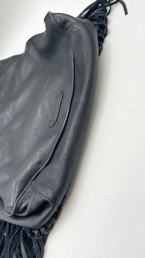 Borsa a spalla con frange