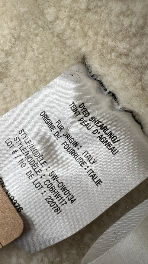 Gilet shearling asimmetrico