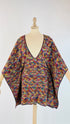 Abito poncho corto multicolore
