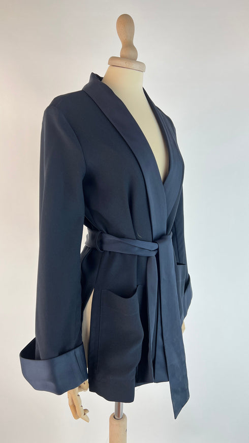 Blazer rever in raso