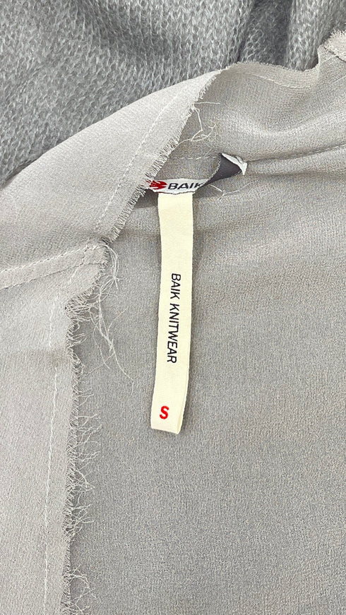 Cardigan lungo doppio tessuto