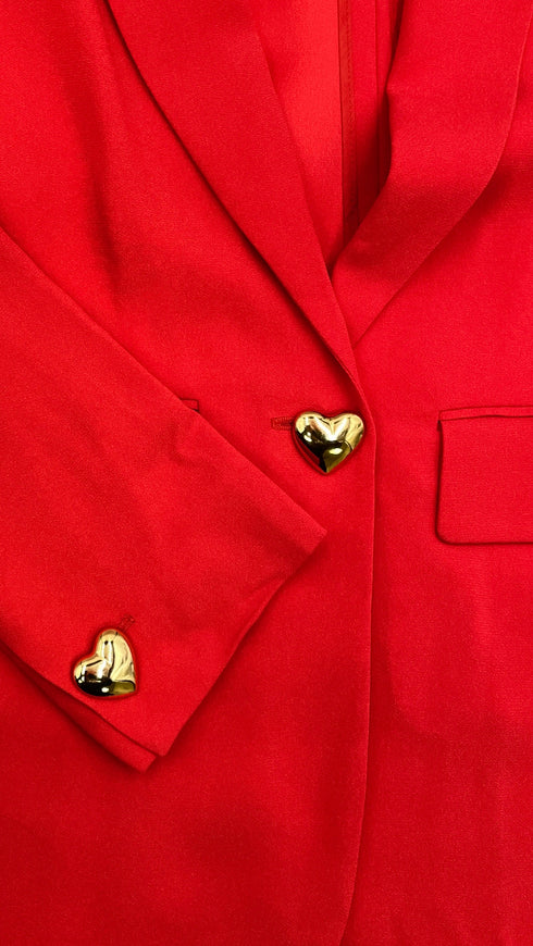 Blazer rosso sfoderato