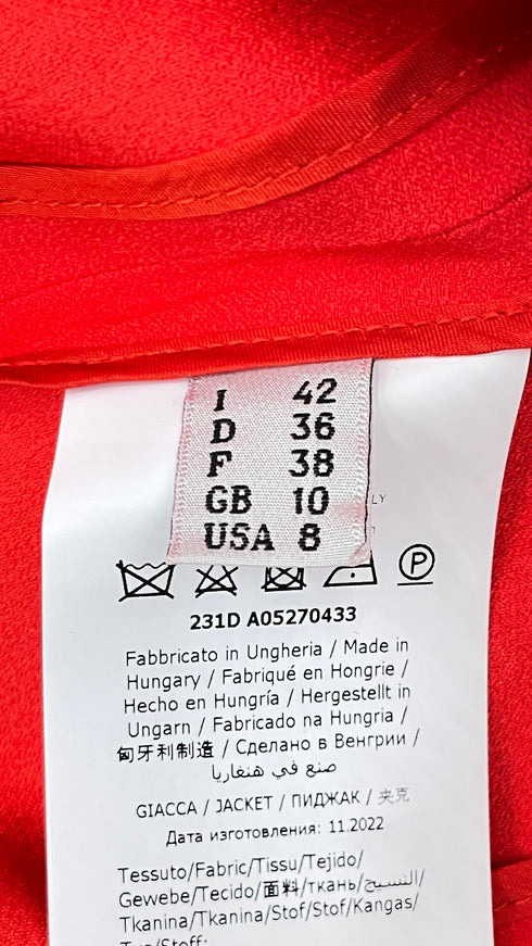 Blazer rosso sfoderato
