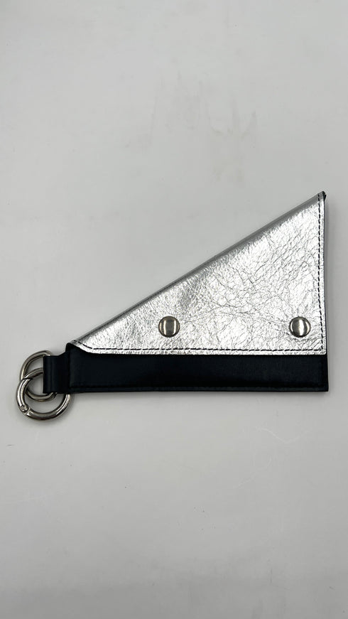 Portacarte in pelle metal