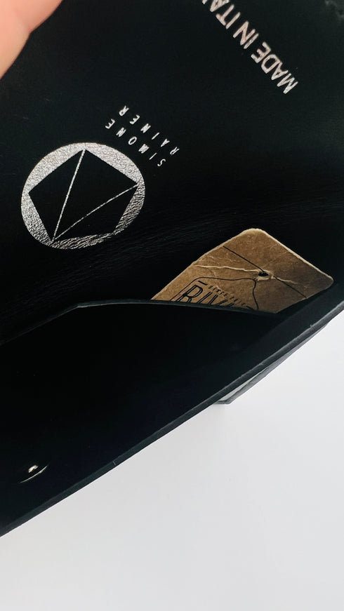 Portacarte in pelle metal