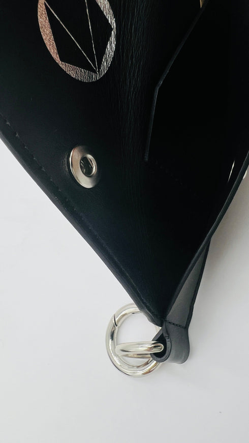 Portacarte in pelle metal