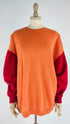 Maglia colorblock in cashmere