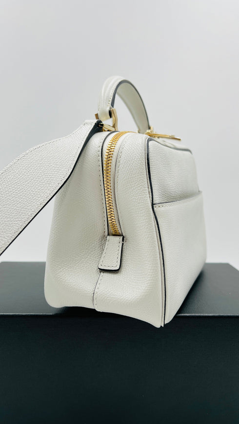 Borsa con tracolla bianca