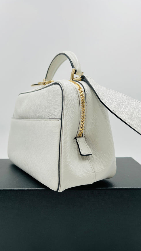 Borsa con tracolla bianca
