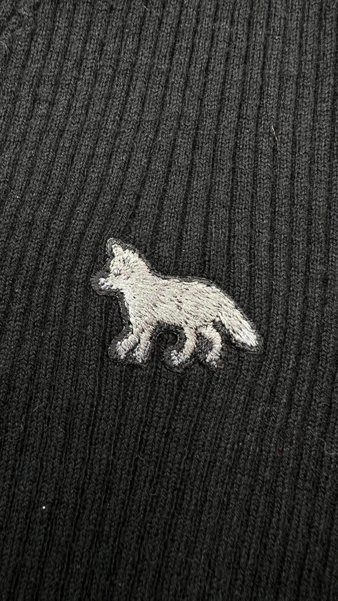 Cardigan nero a coste