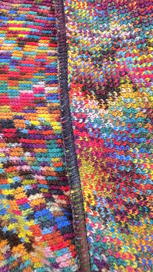 Abito poncho corto multicolore