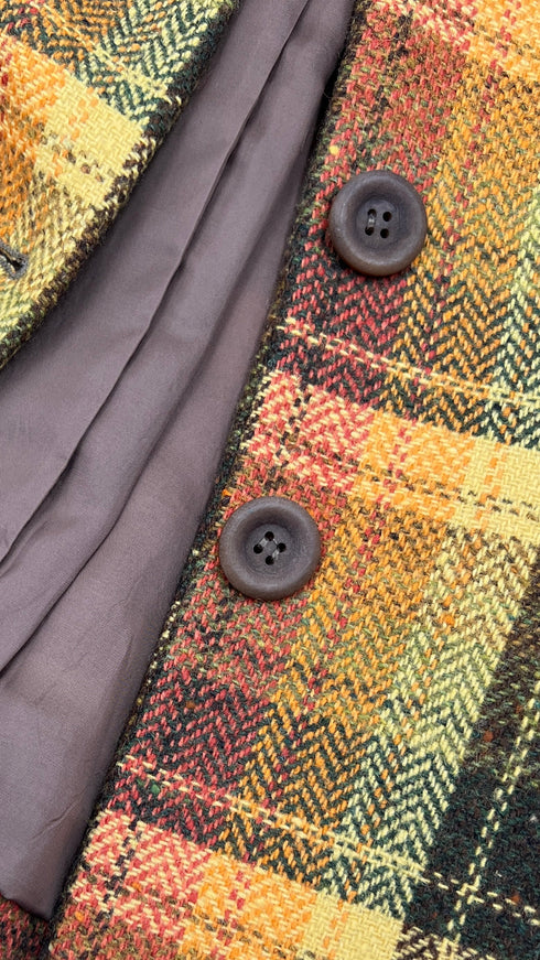 Giacca check sfiancata