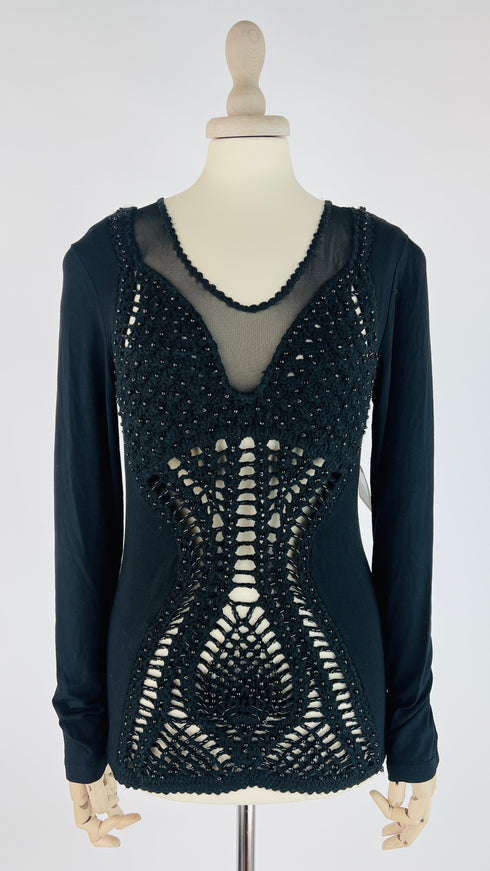 Longsleeve decorazione perline