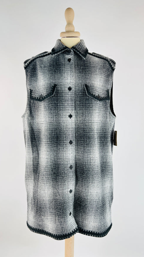 Camicia smanicata tartan