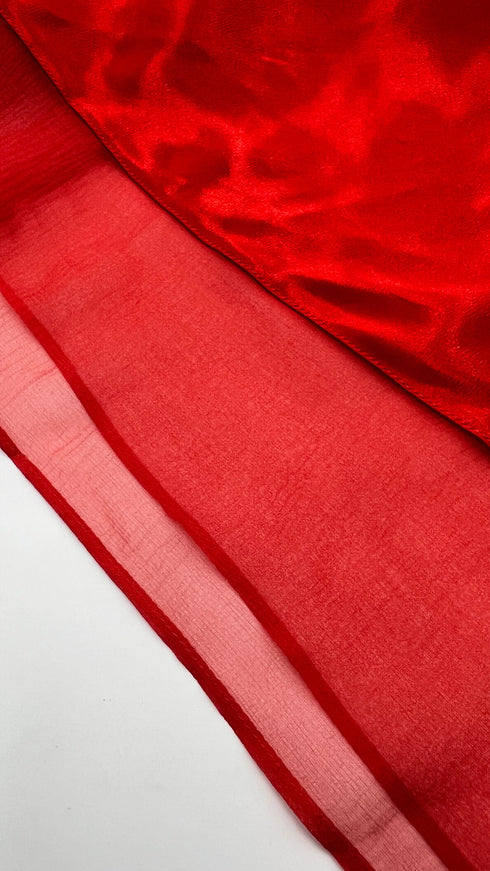 Top satin rosso