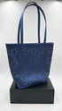 Borsa vintage traforata blu