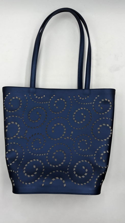 Borsa vintage traforata blu
