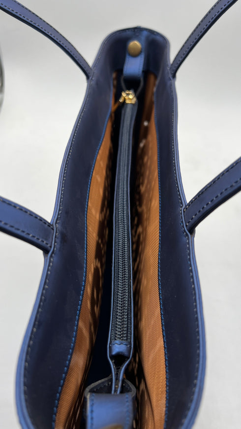 Borsa vintage traforata blu