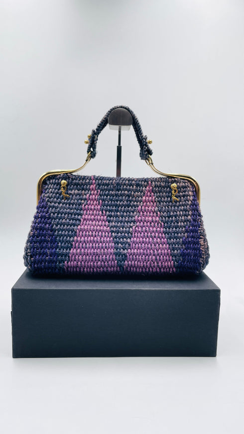 Borsa in raffia a mano