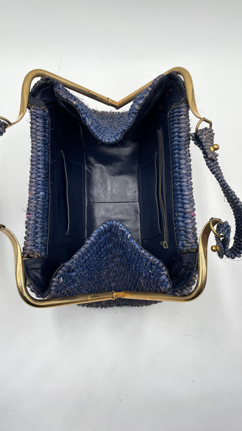 Borsa in raffia a mano
