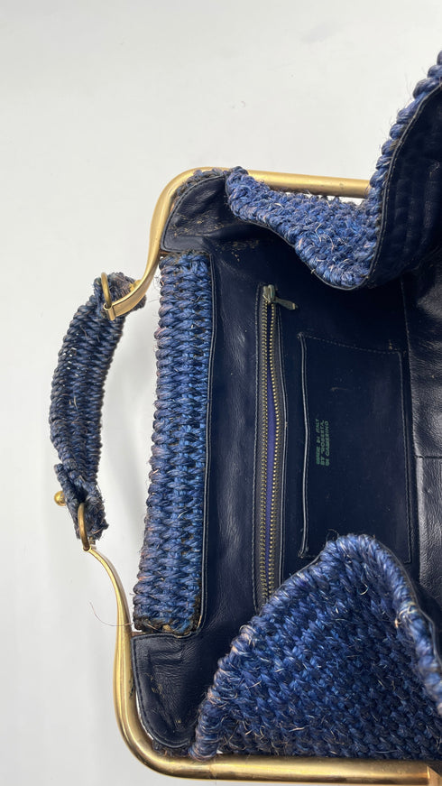 Borsa in raffia a mano
