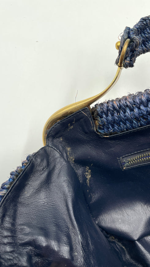 Borsa in raffia a mano